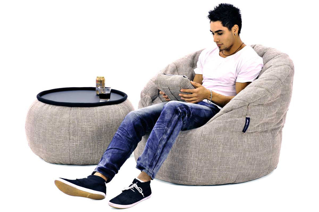 Beige Bean Bag Armchair, Butterfly Sofa Bean Bag - Singapore